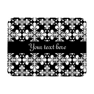 Royal Damask zwart-wit Magneet