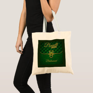 Royal Dark Green en Gold Theme Tote Bag