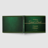 Royal Dark Green & Gold Wedding Gastenboek (Volledig)