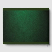 Royal Dark Green & Gold Wedding Gastenboek (Achterkant)