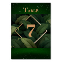 Royal Dark Green Leaves Gold Lijst Wedding