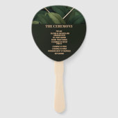 Royal Dark Green Leaves Wedding Ceremony Handwaaier (Achterkant)