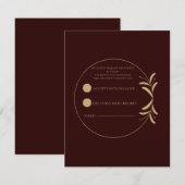 Royal Deep Burgundy Personalized  RSVP Card (Voorkant / Achterkant)