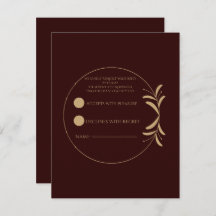 Royal Deep Burgundy Personalized  RSVP Card