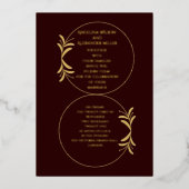 Royal Deep Burgundy Personalized wedding  Folie Uitnodiging (Voorkant)
