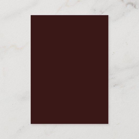 Royal Deep Burgundy place card Plaatskaartje (Achterkant)