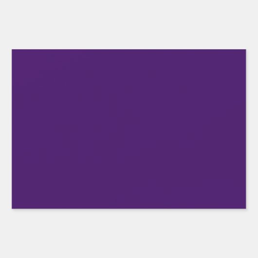 Royal Deep Paarse en Gold Striped Inpakpapier Vel (Voorkant 2)