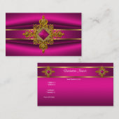 Royal Deep Pink Elegant Gold Rich  Jewel Visitekaartje (Voorkant / Achterkant)