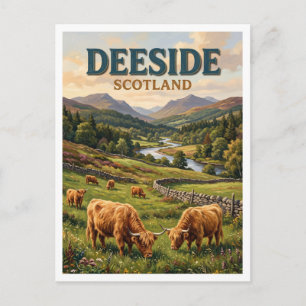 Royal Deeside Highland Cattle Ballater Schotland Briefkaart