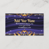 Royal Deluxe Golden Crown Ornament Luxe Chique Visitekaartje (Achterkant)