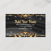 Royal Deluxe Golden Crown Ornament Luxe Chique Visitekaartje (Achterkant)