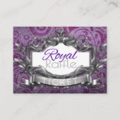 Royal Diaper Raffle|Paarse & White Ethnic Princess Informatiekaartje (Voorkant)