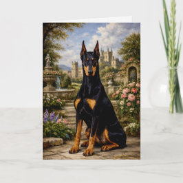 Royal Doberman Garden Card Kaart
