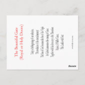 Royal Doors Prayer Card Briefkaart (Achterkant)