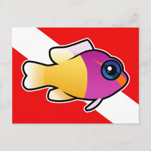 Royal Dottyback Dive Flag Briefkaart