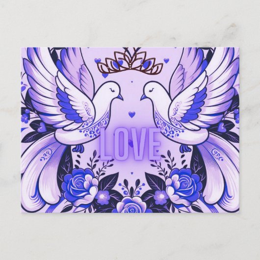 Royal Doves of Love Briefkaart (Voorkant)