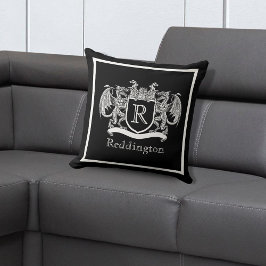 Royal Dragon Monogram Crest Sierkussen