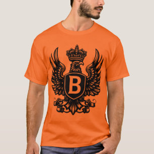 Royal Eagle Embleem met gekroonde letter B T-shirt