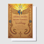 Royal Egyptian Civilization Wedding Invitation Vellum Uitnodigingen (Offset)