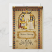 Royal Egyptian Wedding Invitation – Elegant Pharao Kaart (Voorkant)