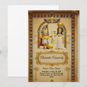 Royal Egyptian Wedding Invitation – Elegant Pharao Kaart (Voorkant / Achterkant)