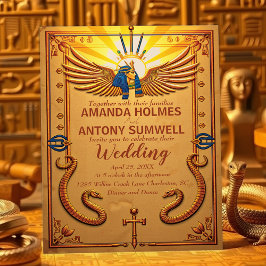 Royal Egyptian Wedding Invitation Kaart