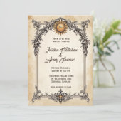 Royal Elegance  Barok Huwelijksuitnodiging Kaart (Staand voorkant)