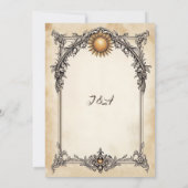 Royal Elegance  Barok Huwelijksuitnodiging Kaart (Achterkant)