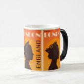 Royal Elegance: Queen Londen, Verenigd Koninkrijk Magische Mok (Voorkant rechts)