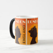 Royal Elegance: Queen Londen, Verenigd Koninkrijk Magische Mok (Voorkant links)