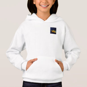 Royal Elegance: witte hoodie met kroon
