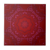 Royal Elegant Classic Luxury Red Damask Patroon Tegeltje (Voorkant)