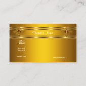Royal Elegant Geel Goud Rijk  Juweel Visitekaartje (Achterkant)