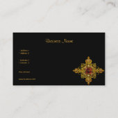 Royal Elegant Gold Rich Rood Zwart  Juweel 2 Visitekaartje (Achterkant)