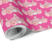 Royal Elegant Little Princess Floral Tiara Cadeaupapier (Rol Hoek)