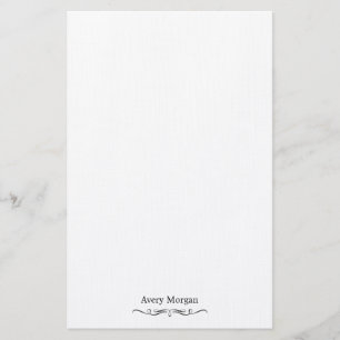 Royal Elegant Luxe Classic Zwart Gepersonaliseerd Briefpapier