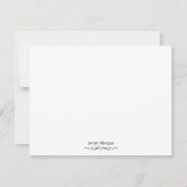 Royal Elegant Luxe Classic Zwart Gepersonaliseerd Notitiekaartje (Voorkant)