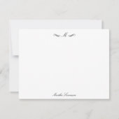 Royal Elegant Luxe Classic Zwart Gepersonaliseerd Notitiekaartje (Voorkant)