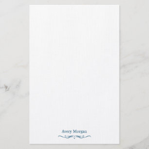 Royal Elegant Luxe Marine Blauw Gepersonaliseerd Briefpapier