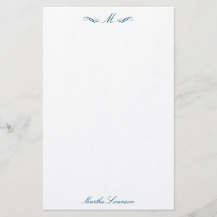 Royal Elegant Luxe Marine Blauw Gepersonaliseerd Briefpapier