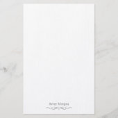 Royal Elegant Luxe Smokey Grey Gepersonaliseerd Briefpapier (Voorkant)