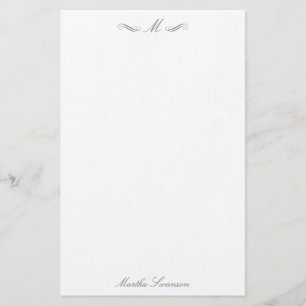 Royal Elegant Luxe Smokey Grey Gepersonaliseerd Briefpapier