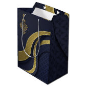 Royal elegant Luxury Medium Cadeauzakje (Achterkant Gekanteld)