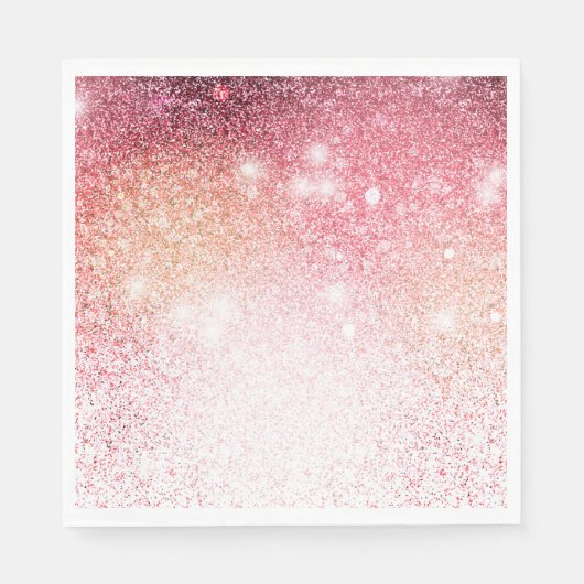 Royal Elegant Pink Glitter Servet (Voorkant)