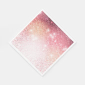 Royal Elegant Pink Glitter Servet (Hoek)