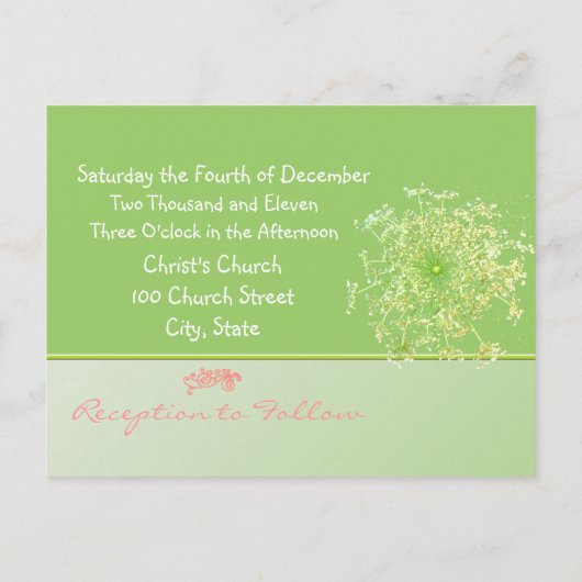 Royal Elegant Roze Koningin Anne's Kant Bruiloft I Uitnodiging Briefkaart (Achterkant)