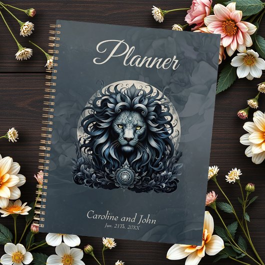 Royal elegantie, een majestueuze blik leeuwenhoof planner