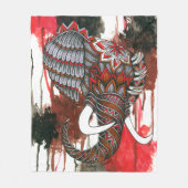 Royal Elephant Fleece Deken (Voorkant)
