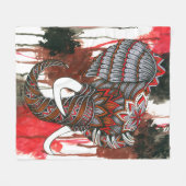 Royal Elephant Fleece Deken (Voorkant (Horizontaal))