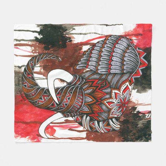 Royal Elephant Fleece Deken (Voorkant (Horizontaal))